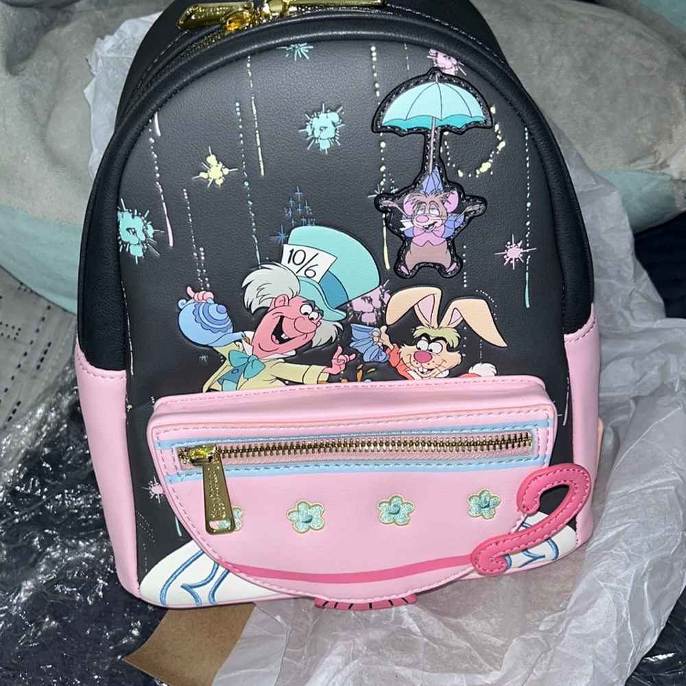 Loungefly NWT MAD HATTER BOOKBAG